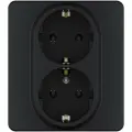 20 шт. Legrand INSPIRIA Антрацит Розетка 2 x 2К+З - немецкий стандарт - 16 А - 250 В, 673753