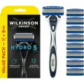 Бритвенный мужской станок с 9 сменными кассетами Wilkinson Sword Hydro 5 Carbon