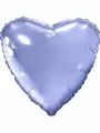 Мосшар Воздушный шар фольгированный сердце для праздника 45 см, сиреневый