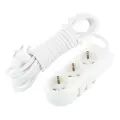 Удлинитель Makel 3 розетки 5 м ПВС 3х1 кв. мм 16 А 2,2 кВт белый (N3210063)