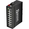 DASW-316 Коммутатор неуправляемый 16 портов RJ45 10/100/1000Мбит на DIN-рейку, двойное питание 12-58В DC