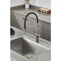 Смеситель для кухни с гибким изливом и подключением фильтра Rose R458T оружейная сталь
