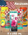 Холодный чай Arizona: Малиновый, Персиковый, Тропик, Лимонад, Черный и Белый с женьшенем (Аризона) 0.650 л * 5шт, США
