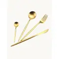 Премиальный набор столовых приборов 24 золото