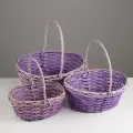 Набор корзин плетеных, 38х30хH14/35см, 33x25xH12.5/30см, 28x20xH11/25см, 3 шт, ива, 9904867