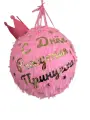 Пиньята Сфера С Днём Рождения Принцесса, для дня рождения, розовая, 36 см, без наполнения и биты