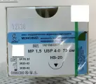 МОНОФИЛ мононить Полипропилен, USP 4-0 (МР 1,5) синяя 75 см, с иглой Режущая HS-20, (5 шт/уп), шовный хирургический материал Линтекс (Россия)
