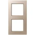Рамка электроустановочная Jung A creation на 2 поста, универсальная, шампань