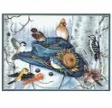 35137 Набор для вышивания крестом Снеговик и подсолнух,36х25см, DIMENSIONS