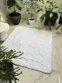 Коврик Natali's Carpets, для ванной и туалета, ворс 23мм, нескользящий, износостойкий, белый, 40x60 см