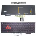 Клавиатура с подсветкой для ноутбука HP OMEN 17-an040ur an009ur an107ur an145ur an006ur , an017ur an008ur an104ur an103ur an015ur an020ur an041ur an106ur , an010ur an007ur / L14991-251 - серебристая