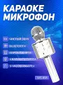 Микрофон караоке беспроводной, Микрофон беспроводной Bluetooth со встроенной колонкой для караоке вечеринок, Серебристый