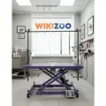 Стол для груминга MF wikiGROOM S801, лавандовый раф, c розетками и органайзером, серый