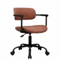 Кресло компьютерное офисное Eco-Office KOLIN W-231, стул крутящийся на колесиках, Коричневая ткань