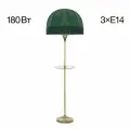 Citilux Базель CL407932T Торшер бронза со столиком и зелёным абажуром