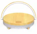 Колонка с функцией беспроводной зарядки EZVALO Wireless Charger Music Lamp (под дерево) (LYYD01) CN