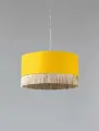 Абажур бархатный с бахромой для потолочного светильника от ABA Design Studio, 50 см, желтый
