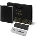 Подарочный набор: Шариковая ручка Parker Jotter Essential, Royal Blue CT и Ежедневник недатированный черный 1953186