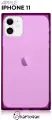 Силиконовый необычный чехол Картофан на Apple iPhone 11 (Айфон 11), с квадратными гранями, прозрачный фиолетовый