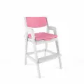 Детский растущий стул Робин WOOD Вуди с подушками, цвет Белый/Барби