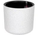 Кашпо Idea со вставкой и автополивом Фасет 28 см х 25,5 см, 13,5 литров белый 1шт