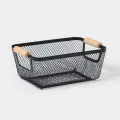 Корзинка универсальная LaDо́m «Мини», прямоугольная, 25×17×10,5 см, чёрная