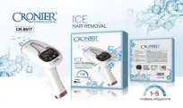 Фотоэпилятор CRONIER CR-8817, 5 уровней мощности / Лазерный фотоэпилятор с эффектом охлаждения, 2 режима