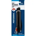 Нож канцелярский/универсальный/малярный VertexTools с двухкомпонентной ручкой PROFI 18 мм
