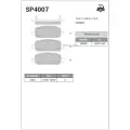 SANGSIN SP4007 (SP4007) колодки тормозные задн.