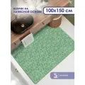 Коврик для ванной SHAHINTEX PP 100х150 002 зеленый чай 79, антискользящий, коврик прикроватный