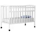 Детская кроватка для новорожденных ВДК Magico mini 01, 4 колеса, массив березы, белый