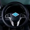Оплетка на руль Хендай Солярис (2014 - 2017) седан / Hyundai Solaris, Экокожа, (накидка / чехол на руль) Черный