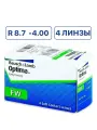 Квартальные контактные линзы Bausch&Lomb Optima FW 4 pk (BC 8.7; D -4.00)