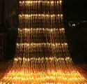 Новогодняя гирлянда светодиодная - Дождь (занавес) Водопад, 480 LED, тёплый белый (3.0 м х 2.0 м), соединяемая