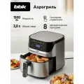Аэрогриль с антипригарным покрытием BBK AF501 серый, объем чаши 3,8 л, мощность 1500 Вт