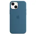 Чехол силиконовый MagSafe для iPhone 13 Mini Blue Jay с анимацией NFC, Silicone case MagSafe для айфон 13 мини - Синий