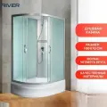 Душевая кабина River Nara Б/К 100/70/24 MT R, стекло матовое, профиль серебристый, без крыши, правосторонняя