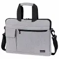 Сумка портфель HEIKKI NOVATION (хейки) с отделением для ноутбука 13-14, багажная лента, серая, 28х38х3 см, 272592