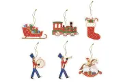 Набор из 6-ти елочных украшений 8.5см фарфорПолярный экспресс в подарочной упаковке EL-R1330/EXPR