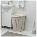 Корзина для белья угловая с крышкой Альтернатива, 45 л, 37*50*56 , цвет слоновая кость