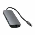 Адаптер moonfish Multiport Type-C 8 in 1 для ноутбука, серый