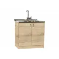 Кухонный гарнитур SANTREK Модуль напольный тумба под мойку 80*60 цвет дуб сонома ЛДСП