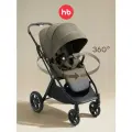 Коляска прогулочная детская Happy Baby Luna 360, реверсивный блок 360 градусов, глубокий оливковый