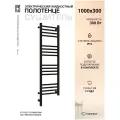 Электрический полотенцесушитель Сунержа Богема 3.0 прямая 1000х300 МЭМ левый матовый чёрный