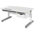 Растущая парта FUNDESK Grande Grey, с пеналом, серая, 120х65х54-79 см