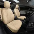 Чехлы Автопилот для Hyundai Solaris II Sd / Kia Rio IV Sd/Hb (X-Line) (40/60) с 17г. Алькантара, ромб, бежевый, бежевый.