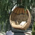Подвесное кресло, Качели подвесные, Качели гнездо для сада, дачи, (Ш1100хГ1300хВ2000 мм), Авиано MALACCA, дуб омбре