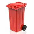 Контейнер для мусора 120 л на колесах, красный