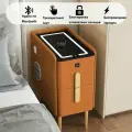 Современный минималистичный мини-прикроватный столик из массива дерева