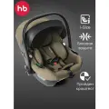Автолюлька для новорожденных Happy Baby Safer, с анатомическим вкладышем, переноска 0-12 мес. (0-13 кг), оливковая